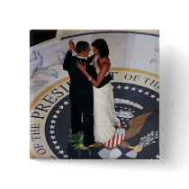 Barack & Michelle Obama dancing at Inaugural Ball Buttons