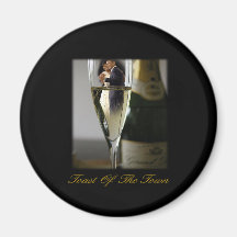 BARACK & MICHELLE OBAMA:  TOAST OF THE TOWN REFRIGERATOR MAGNETS