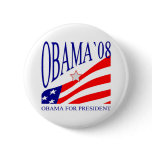 Barack Obama 2008 Round Button - Customized
