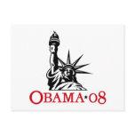 Barack Obama 2008 Statue of Liberty Postcard
