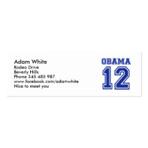 Barack Obama 2012 Business Card Template