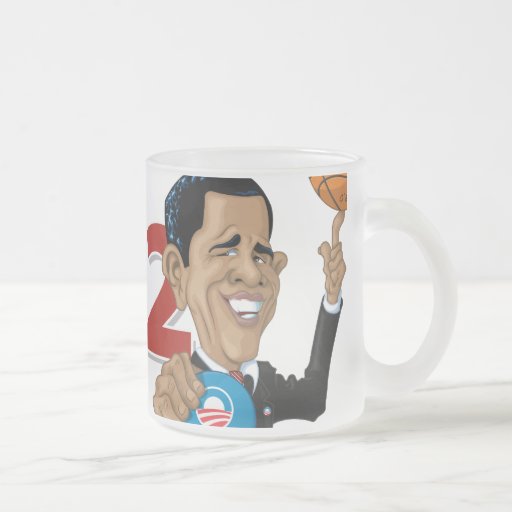 Barack Obama 2012 Frosted Character Campaign Mug
