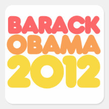 Barack Obama 2012 Square Stickers