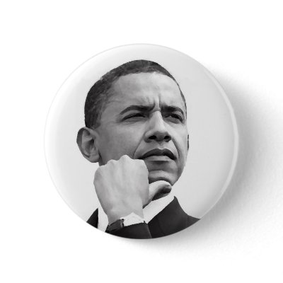 BARACK OBAMA, 44TH PRESIDENT OF THE UNITED STATES BUTTON by candidates2008show