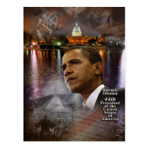 Barack Obama 44th President of the United States Postcard