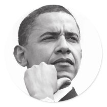 BARACK OBAMA, 44TH PRESIDENT OF THE UNITED STATES STICKERS