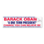 BARACK OBAMA - A ONE TERM PRESIDENT