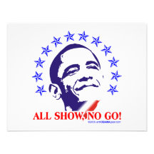 Barack Obama All Show No Go Invitations