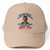 Barack Obama American Born Christian Hat