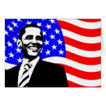 Barack Obama American Flag Card