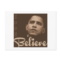 Barack Obama Believe Postcard