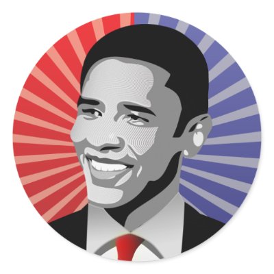 Barack Obama Bold Sticker by spacedust