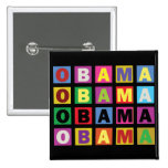 Barack Obama Colourful Rainbow Pins