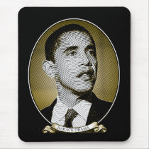 Barack Obama Dollar Portrait Mouse Pads
