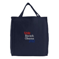 Barack Obama Embroidered Tote Bag