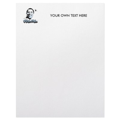 Barack Obama Face Letterhead Template by obamashirts