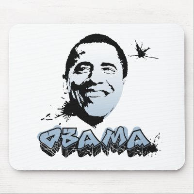 Barack Obama Face Mouse Mats by obamashirts