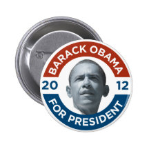 Barack Obama For President 2012 Pin