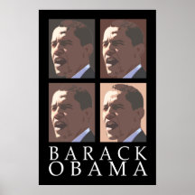 Barack Obama Four Portrait Poster
