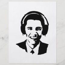 Barack Obama headphones Flyer Design