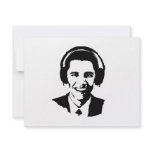 Barack Obama headphones Invitations