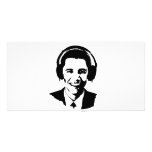 Barack Obama headphones Picture Card