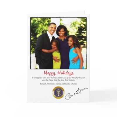 Barack Obama Holiday Christmas Card by DiscoverBG