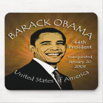 Barack Obama Inaugurtion Grunge Mousepad
