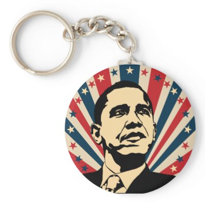 Barack Obama Keychain by VectorGraphics