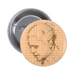 Barack Obama Line Drawing Pinback Button