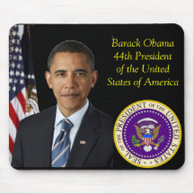 Barack Obama Official Photo 44th Seal Of The Pres Mousepad