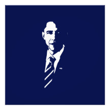 Barack Obama Outline Photo Enlargement