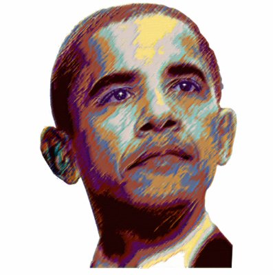 Barack Obama pastel portrait from Amazory Cut Out by thapkay