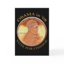 Barack Obama Penny Card