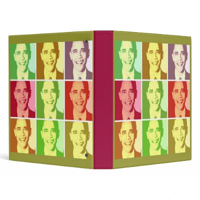 Barack Obama Pop Art Vinyl Binders by SpeakYourMind