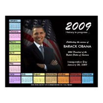 Barack Obama Poster with 2009 Calendar posters