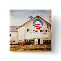 Barack Obama Presidential Campaign Barn Buttons