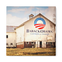 Barack Obama Presidential Campaign Barn Refrigerator Magnets