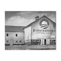 Barack Obama Presidential Campaign Barn Postcards