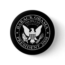 Barack Obama Presidential Seal 2008 Button