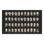 Barack Obama - Presidents Of The United States Rectangular Sticker