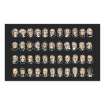 Barack Obama - Presidents Of The United States Rectangular Sticker
