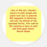 barack obama quote round sticker