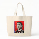 Barack Obama Red Portrait Tote Bag