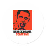 BARACK OBAMA SCARES ME STICKER