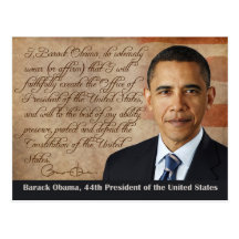 Barack Obama, serment d'entrée en fonction Carte Postale
