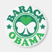 Barack Obama Shamrock Heart Refrigerator Magnet