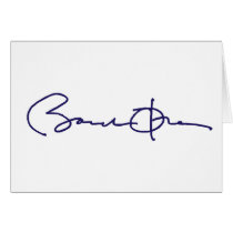 Barack Obama Signature Card
