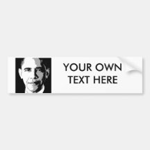 BARACK OBAMA SQUARE PORTRAIT -.png Bumper Stickers