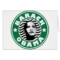 Barack Obama Star Caffeine Greeting Cards